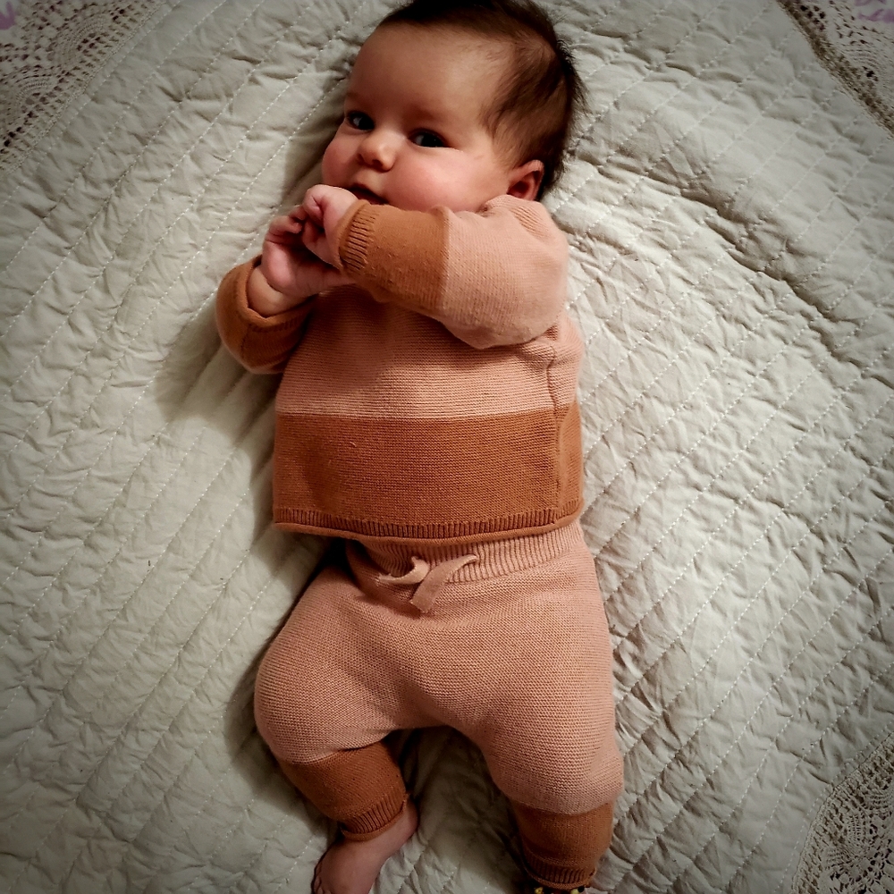H&M baby cotton Knit two piece set.